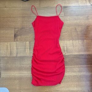 Sparkly Red Mini Bodycon Dress